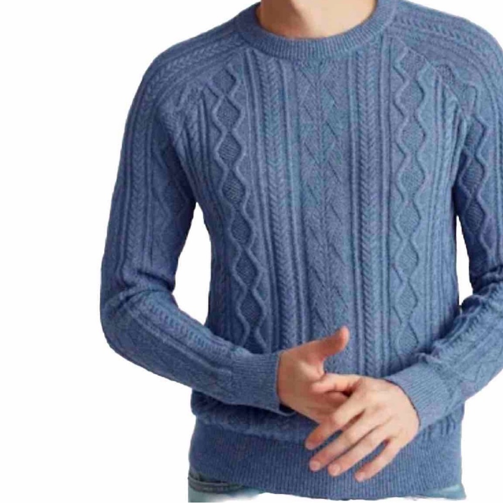 Bonobos Classic Slim Fit Men’s Blue Crewneck Sweater Size Medium